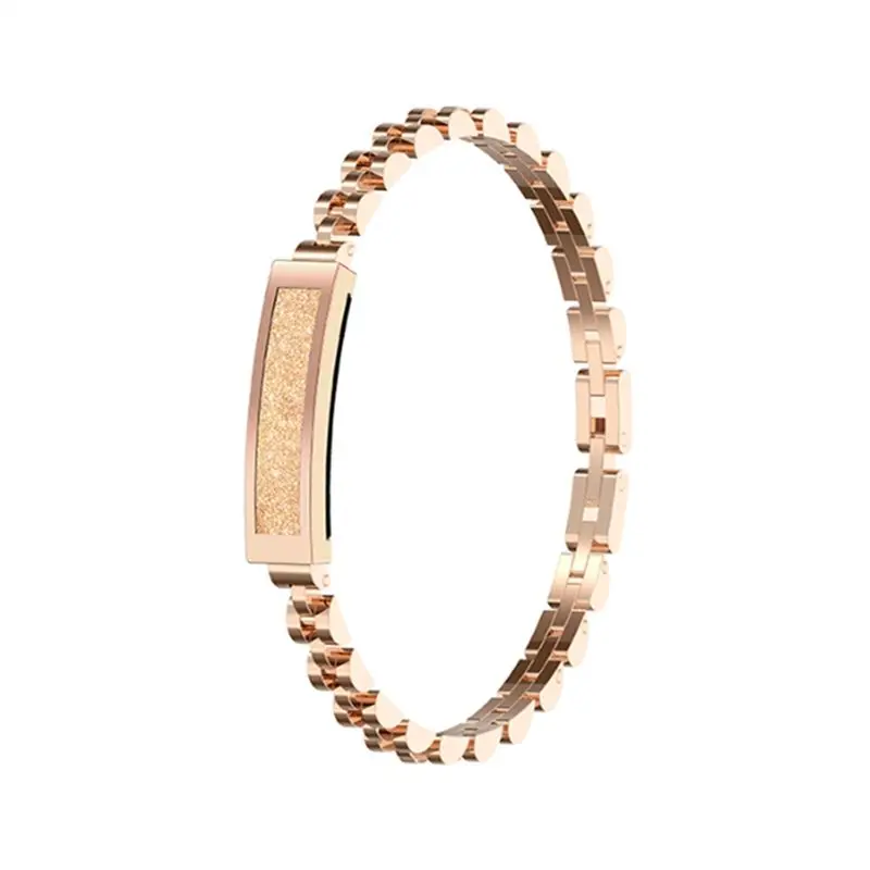 N35R-Birthday Gift Smart Hand Bracelet Gold Zinc Alloy For Women Heart Rate Monitor Bluetooth Connected APP