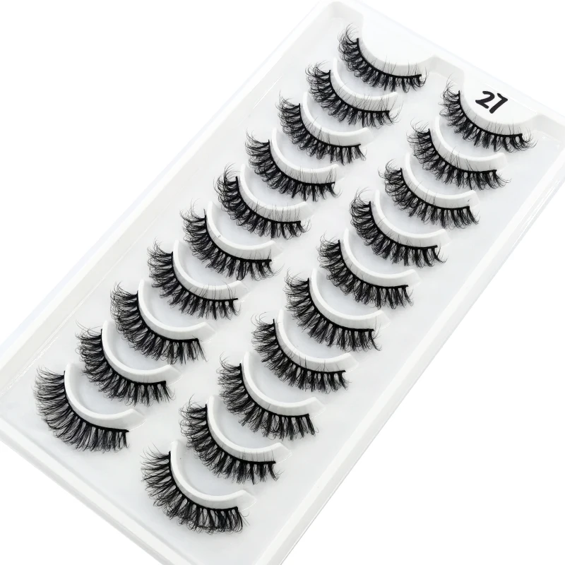 HBZGTLAD Russische Streifenwimpern, 10 Paar, 3D-Nerzwimpern, natürliche Wimpern, dramatische falsche Wimpern, Großhandel, Wimpernverlängerung – Detail 21