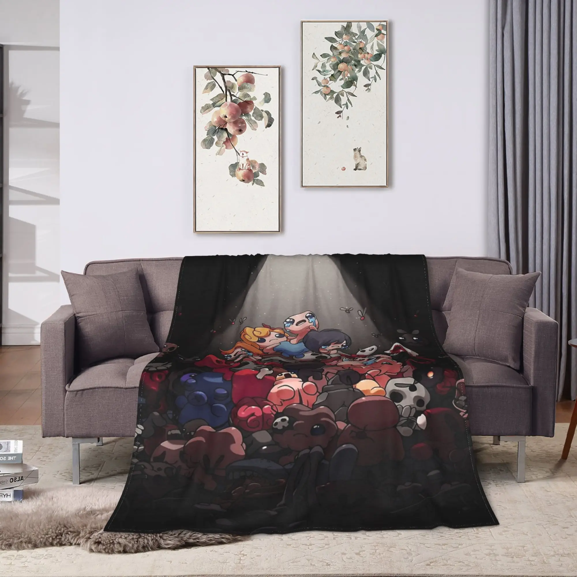The Binding of Isaac Flannel Blankets Winter  Warm Soft Bedding Throws for Children Outdoor Print Bedspread Sofa Bed Cover