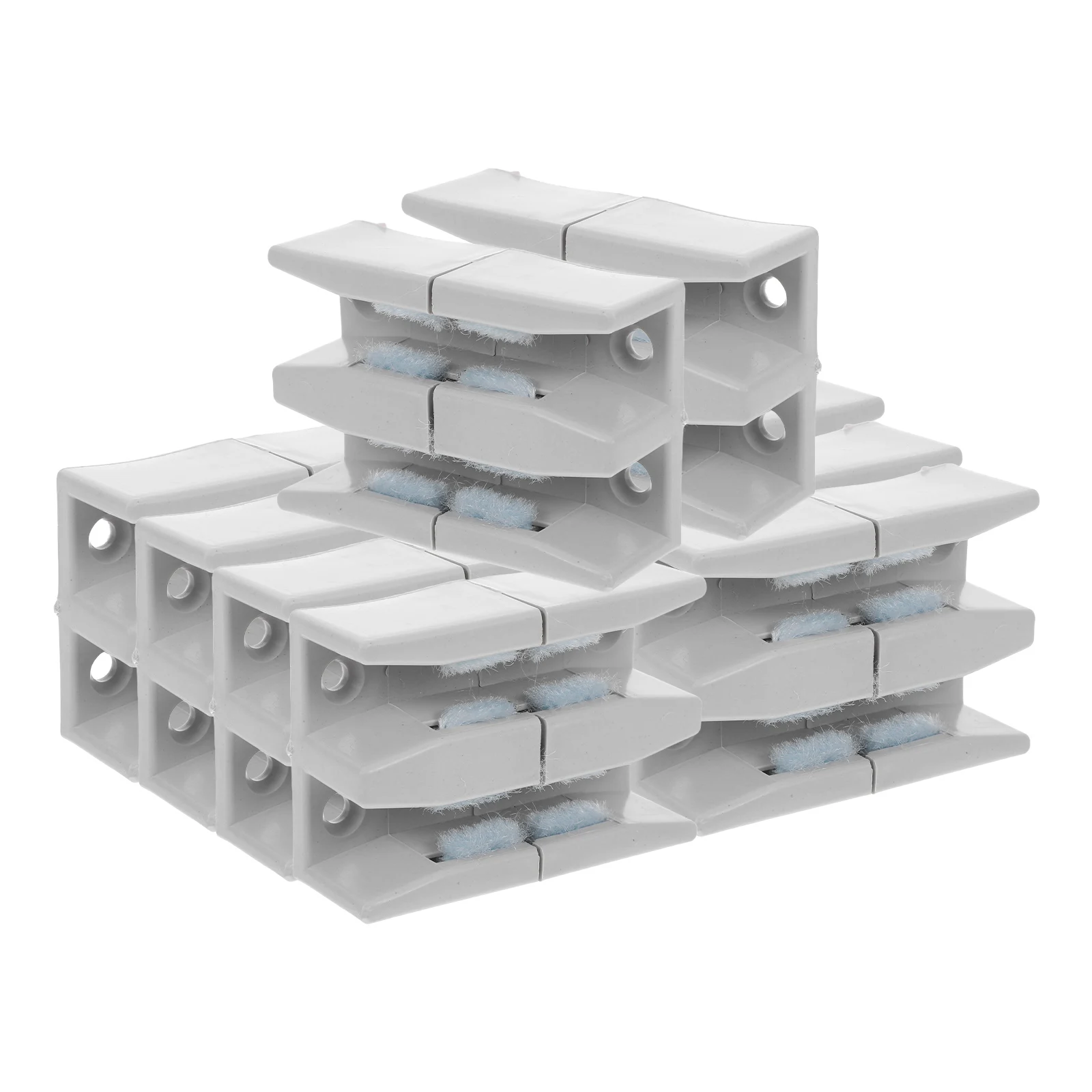 

10pcs White Shower Door Guides Sliders Anti slip Design Glass Sliding Doors Replacement Parts Bottom Mount Track Accessories