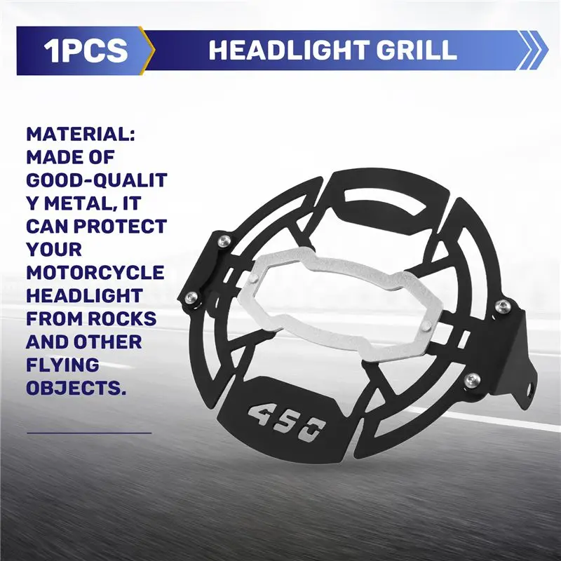 A64P-Motorcycle Accessories Headlight Grill Lampshade Modified Net Lamp Shell For Himalayan 450 Guerrilla 450