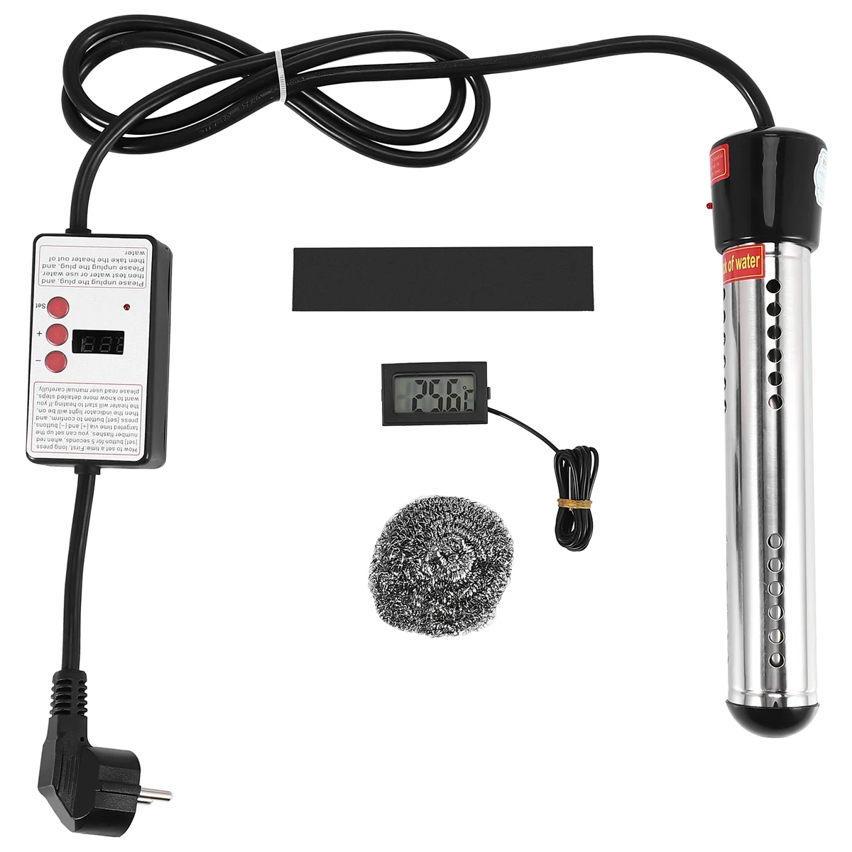 HOT 2500W Immersion Heater, Pool Heater Automatic Timer, Safe Pool Heating Immersion Heater, Perfect for Home Eu Plug