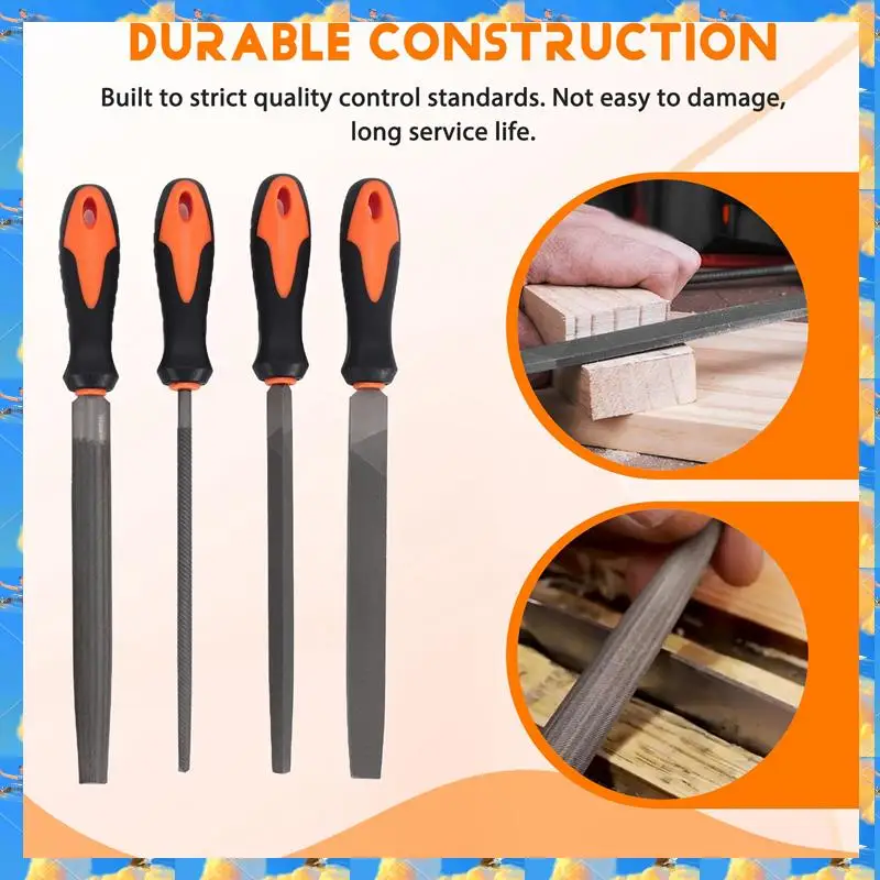 FTS 17 ชิ้นแฟ้มโลหะผสมปลอมแปลงชุดพร้อมกระเป๋าพกพา, ความแม่นยําแบน/สามมุม/ครึ่งรอบ/รอบไฟล์ขนาดใหญ่และ 12 ชิ้นต้องการ