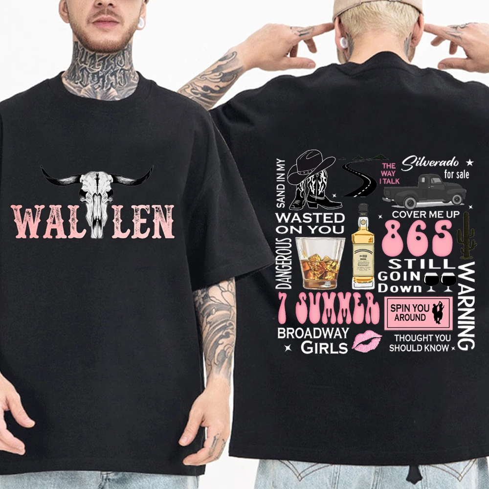 Morgan Wallen T-Shirts Unisex Harajuku O-Neck Short Sleeve Popular Music Shirts Fans Gift