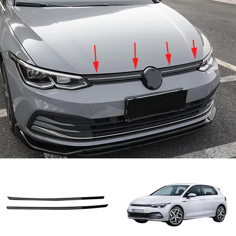 For VW Vw Golf 8 MK8 GTI R-LINE GTE GTD Front Bumper Grille Trim Racing Grill Strip Covers Accessories 2020 2021 2022