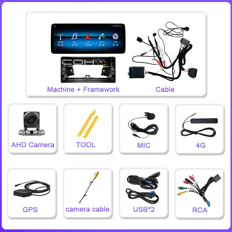 12.3 Inch For Mercedes Benz A CLA GLA W176 C117 X156 2012-2018 Dual System Android 15 8Core Car Multimedia Player Car Radio GPS