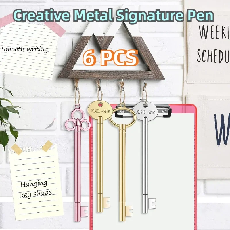 Creative Metal Signature Pen Student School Supplies Office Stationery Advertising Pen Retro Key Styling Neutral Pen