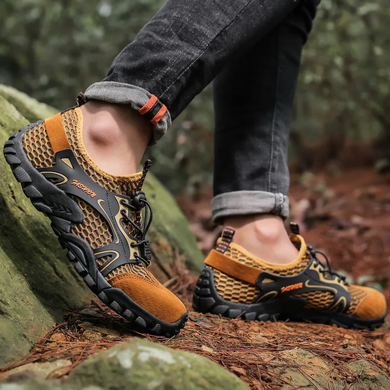 

Spring River Tracing Mesh Shoes Hiking Shoes Winter Hiking and Leisure Running Shoes Men's Comfortable High Top Men's Snow Boots