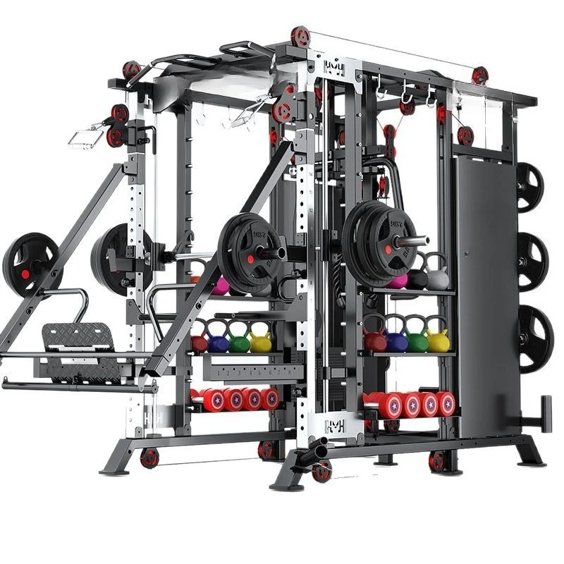 Commercial gym squat bench press and push multi-functional comprehensive trainer household