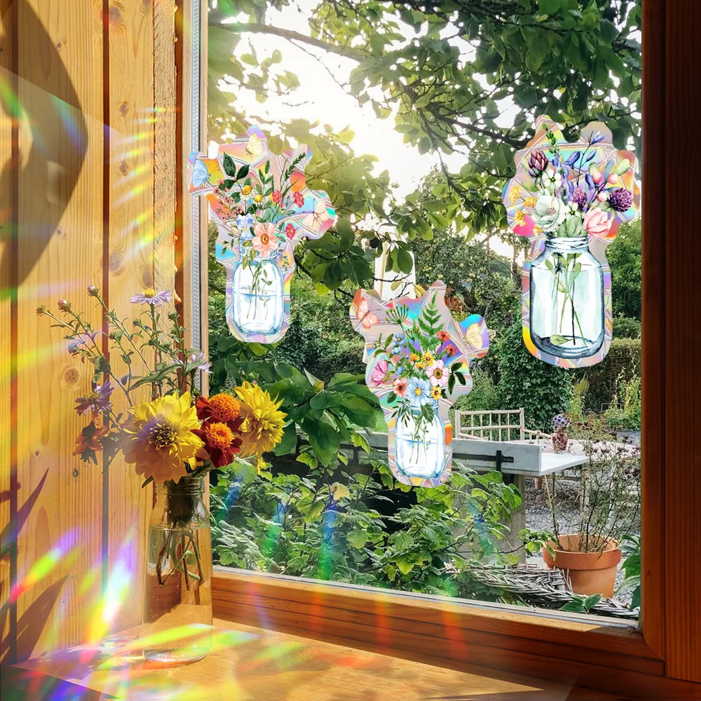 Iridescent Window Film - Sunlight Catcher Static Cling for Glass Doors, Showcases & Home Decoration (Anti-Glare & Decorative)