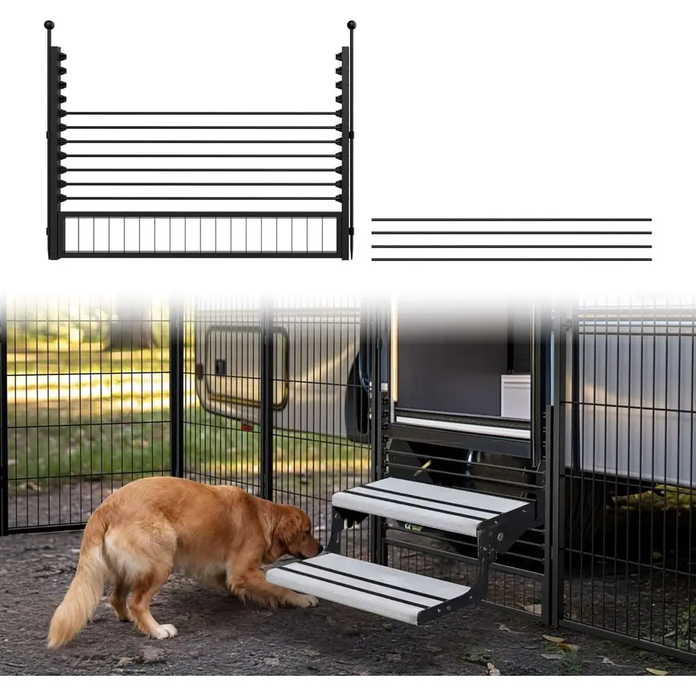 

Портативная лестница для собак для автодомов, ширина до 30 дюймов, совместима с манежем, запатентованный дизайн