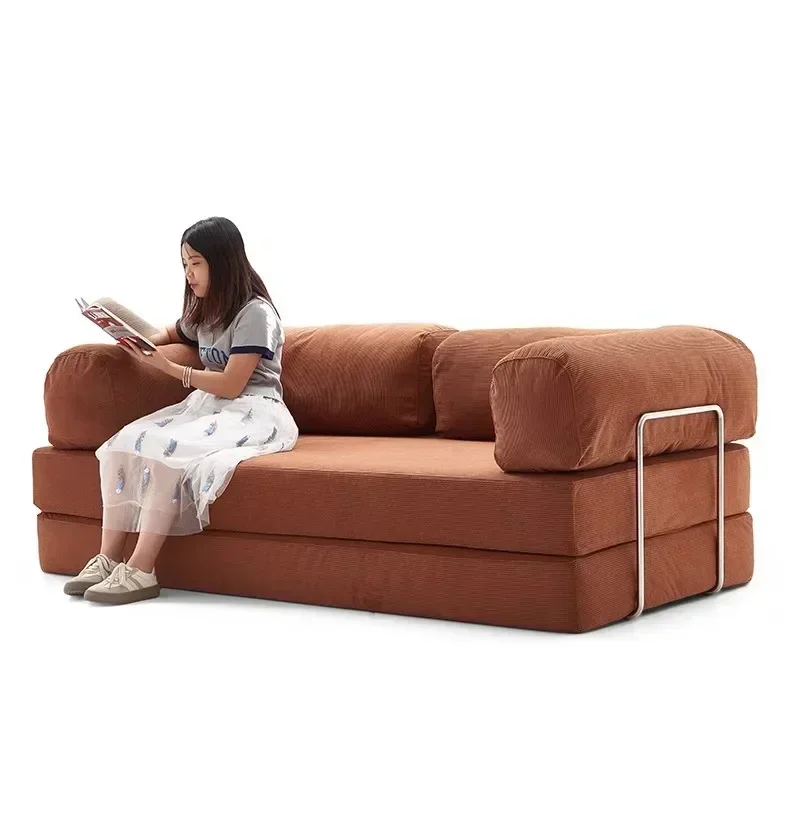 Modern Corduroy Modular Sofa Living Room Furniture Vacuum Compression Sealed Boxed Compression Sofa Bed