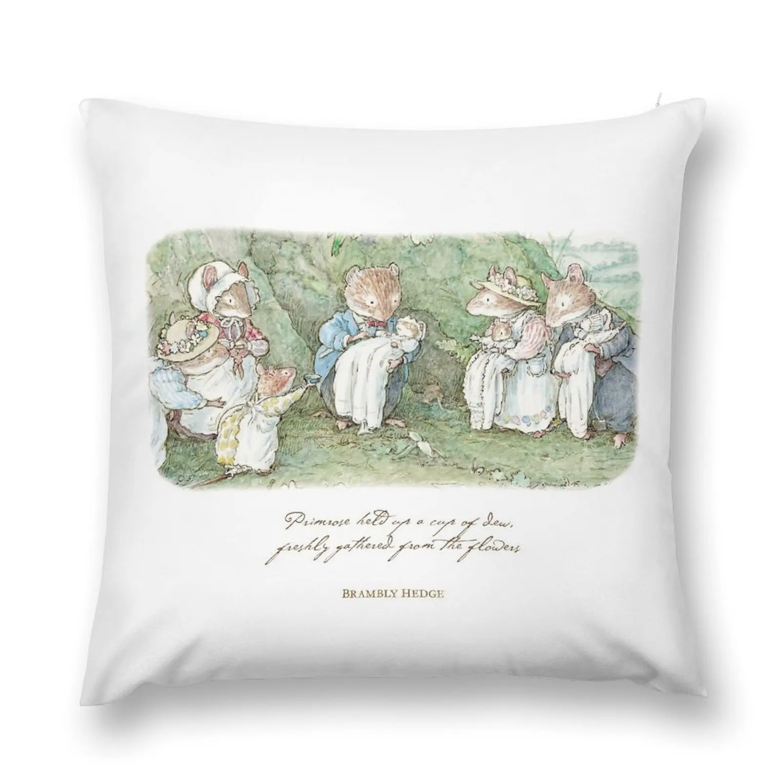 Brambly Hedge Naming Ceremony Throw Pillow Cusions Cover Couch Cushions Covers For Sofas pillows decor home pillow