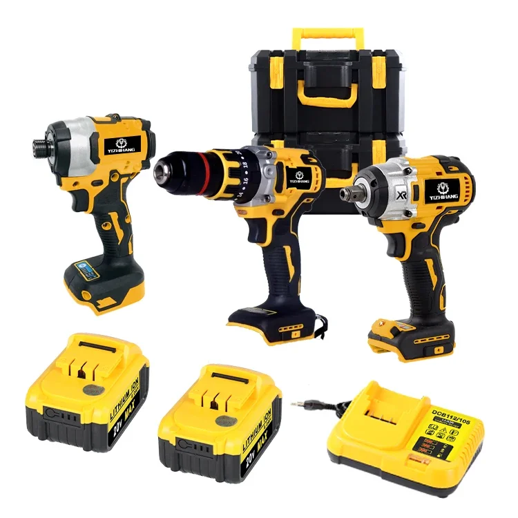 Factory wholesale 8 sets of 4 batteries 13mm cordless electric tools 20V lithium ion battery electric impact drilling machine