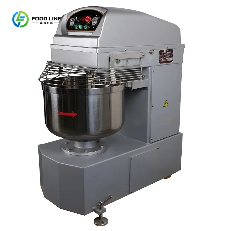 Commercial Large Spiral Dough Maker Safety Metal Guard Stable Base for Catering Bakery Workshop Custom
