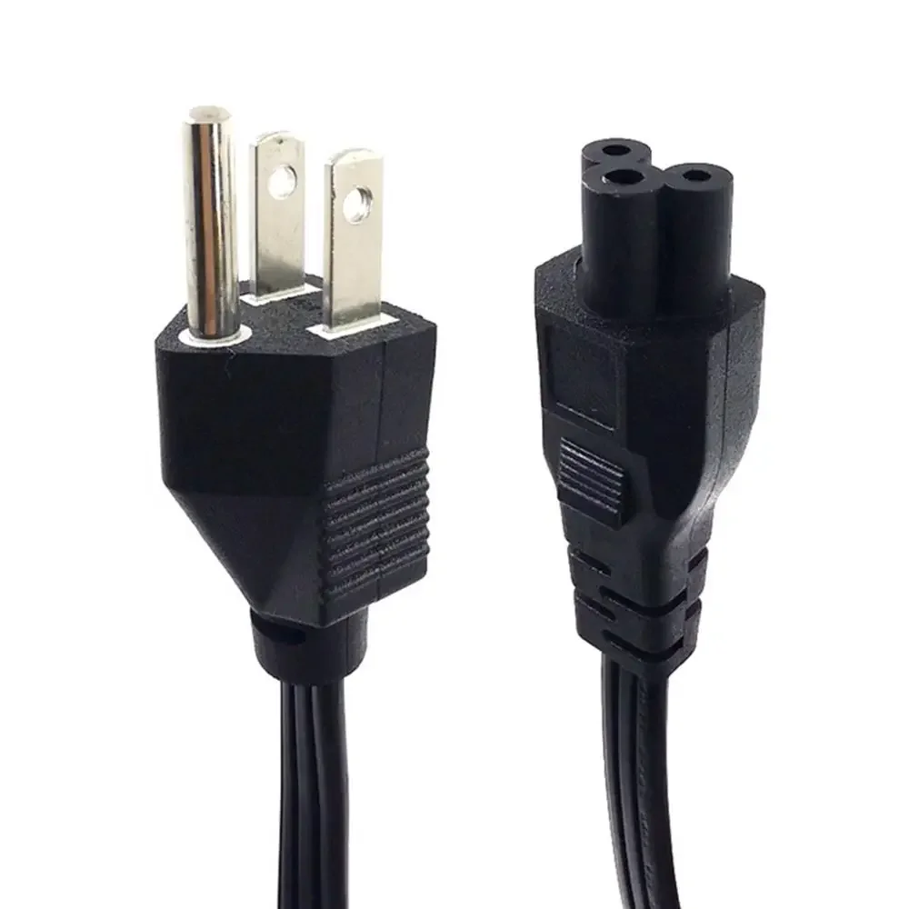 18AWG US 3 Prong Plug to IEC 320 C5 Power Adapter Lead Cable 1.2m American Standard AC Power Cord For Notebook