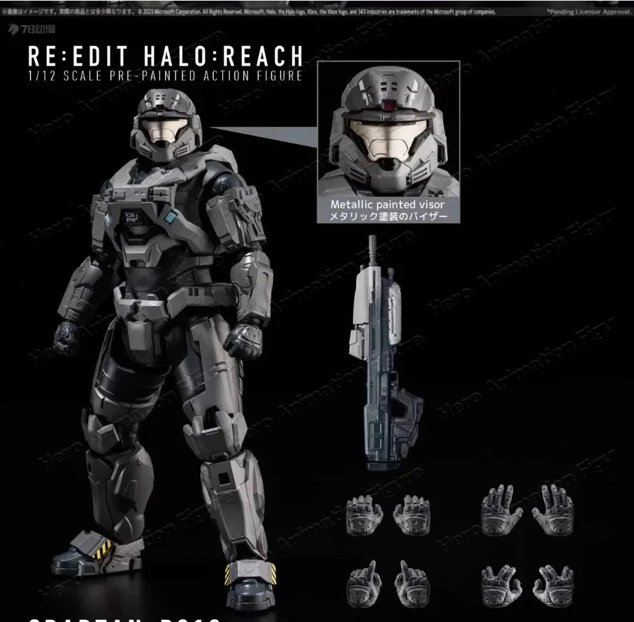 1/12 Scale Halo Action Figure - Emile-A239 Spartan-B312 Room Decoration Toy For Kids Christmas Gift Collectible Handmade Mode view 4