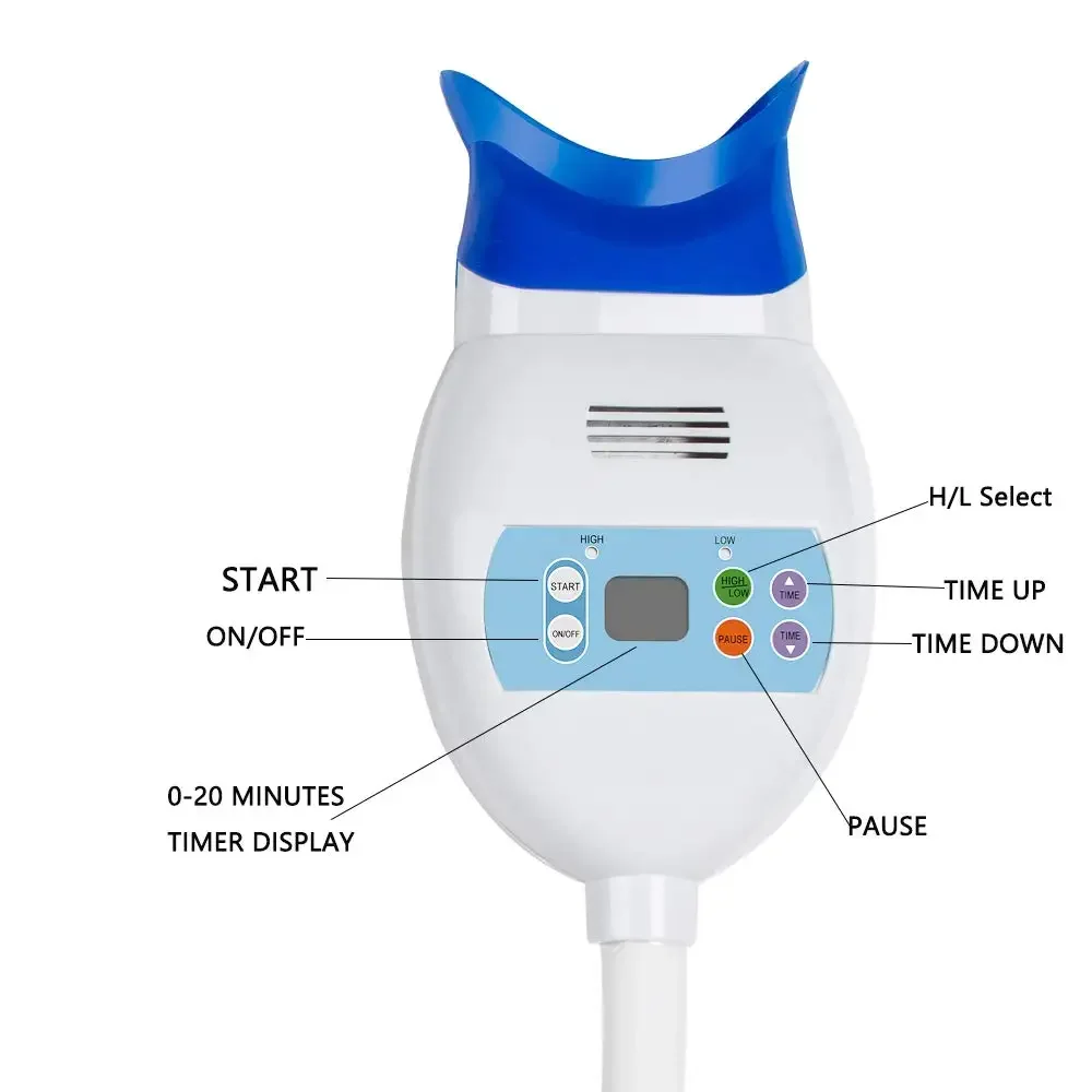 Greatlife Fogászati Cakk whitening gépi 8LEDS Fogászati Barátságtalan ligh Lámpa vel Dublőz Szemvédő & ledes kijelző Kivet bleaching ligh