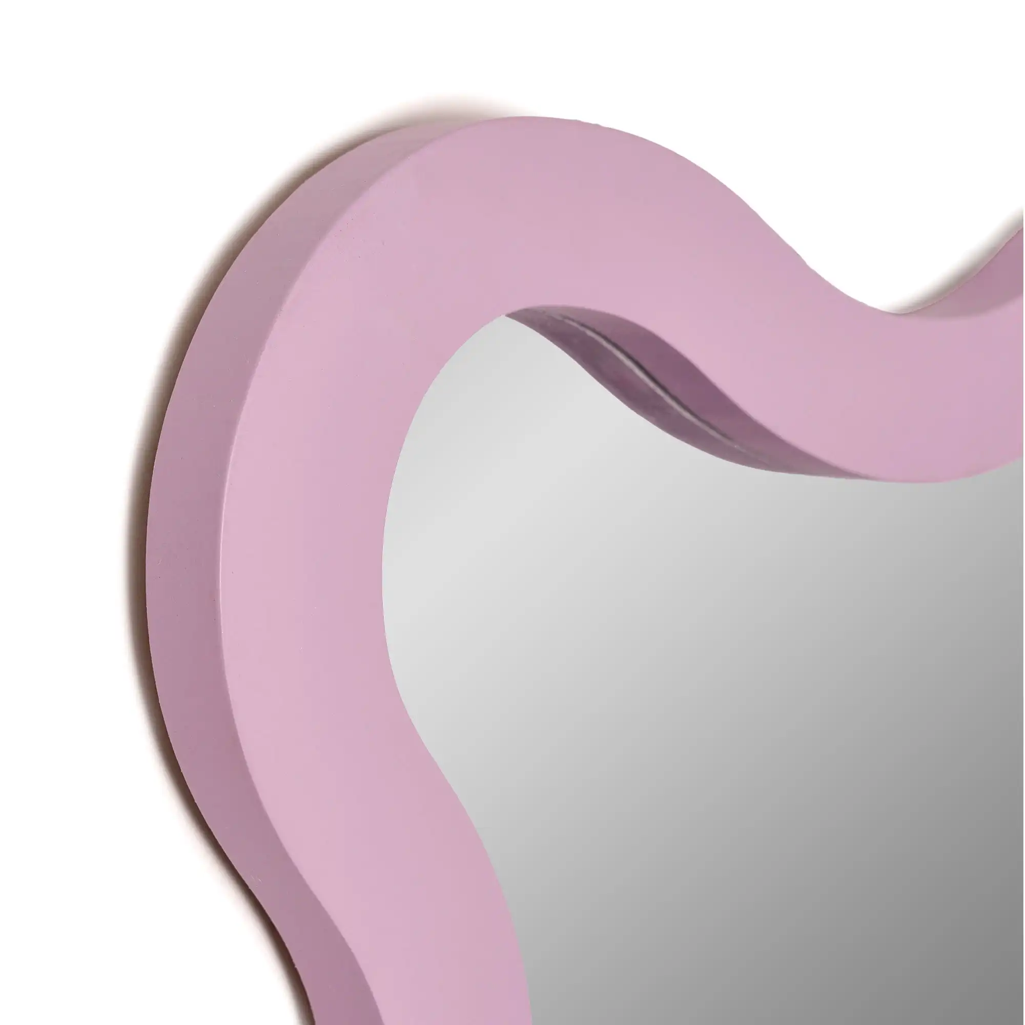 波状フレームミラー、ラベンダー - 22インチ x 28インチ ミラー バニティミラー 化粧鏡 コンパクトミラー バニティミラー