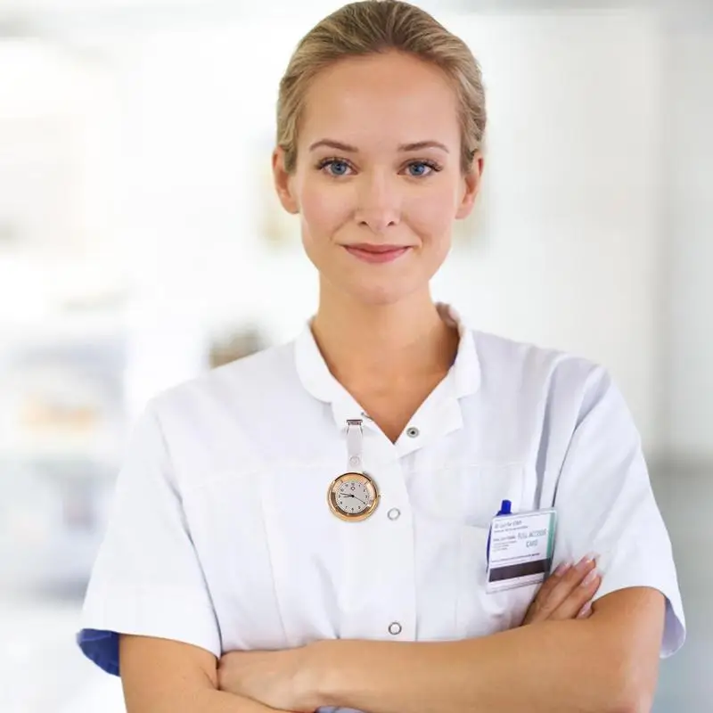 Reloj médico de enfermería para mujer, relojes de Clip con iluminación de manos, movimiento de cuarzo, regalos de enfermera precisos