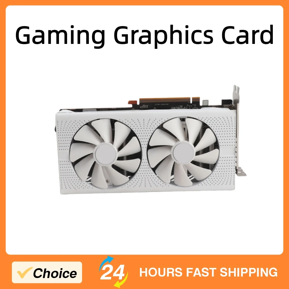 RX580 8GB GDDR5 256bit 8Pin Computer Graphics Card with Double Cooling Fans 4096x2160 Resolution PC Gaming Graphics Card
