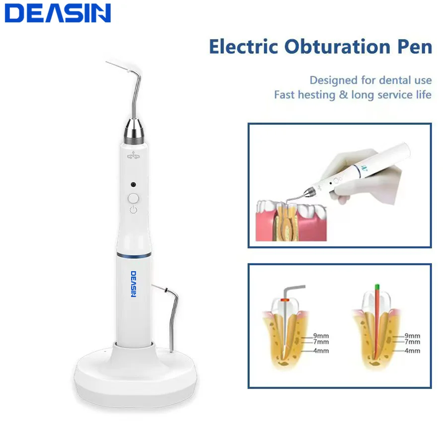 Dental Cordless Wireless Gutta Percha Hanger Obturation System Endo Electric Heated Pen 2 Tips 3 Second Rapid Heating Dentistry