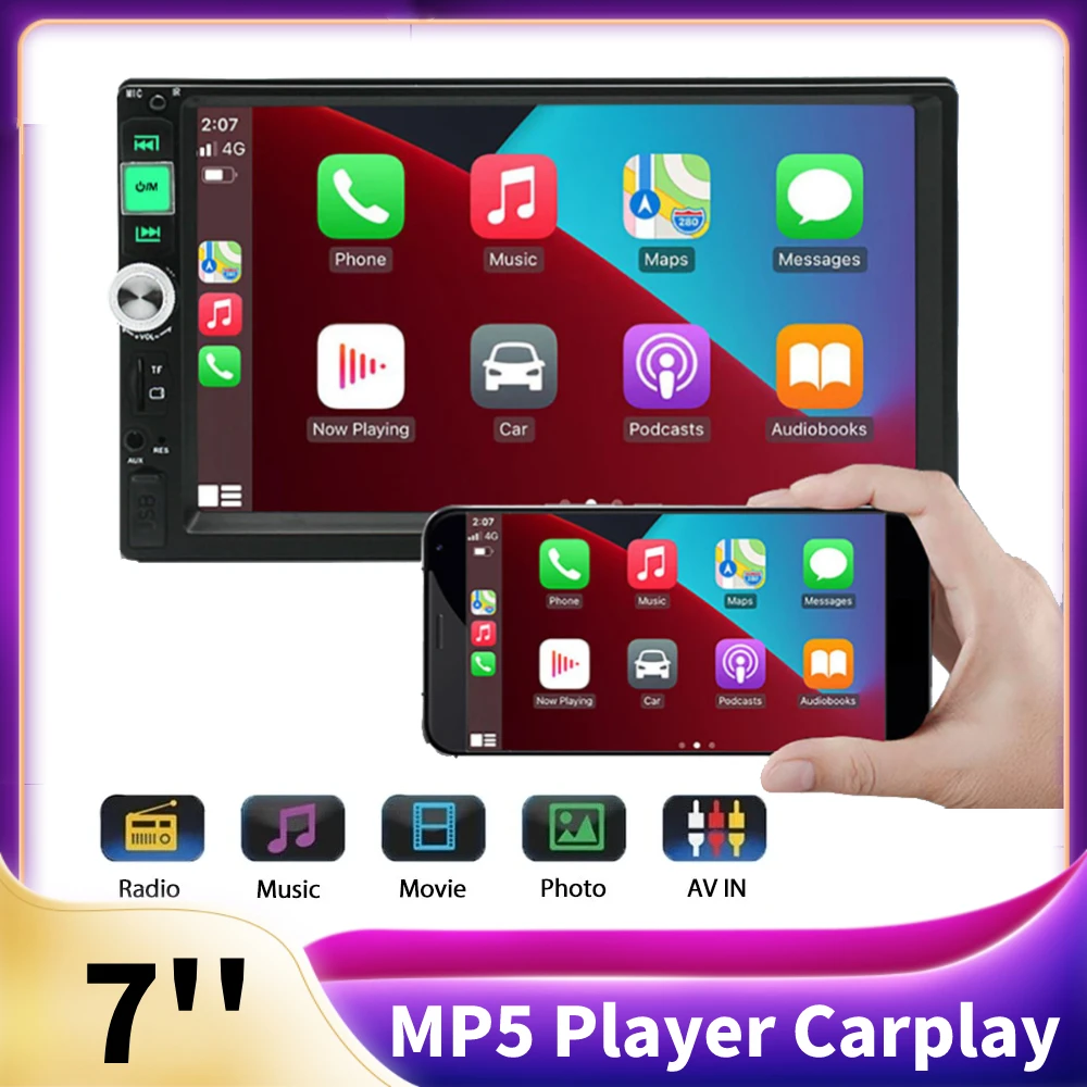 

7inch 2 Din Car Radio Autoradio Multimedia Player Touch Screen Bluetooth MP5 Integrated Reverse Camera Auto Audio Car Stereo