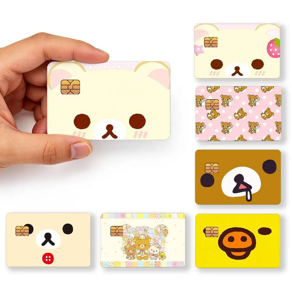 Cute Cartoon Fun R-Rilakkuma Hot Sale Decor Exquisite Card Sticker for Debit Credit Bank Cards Skin Cover Gift Student