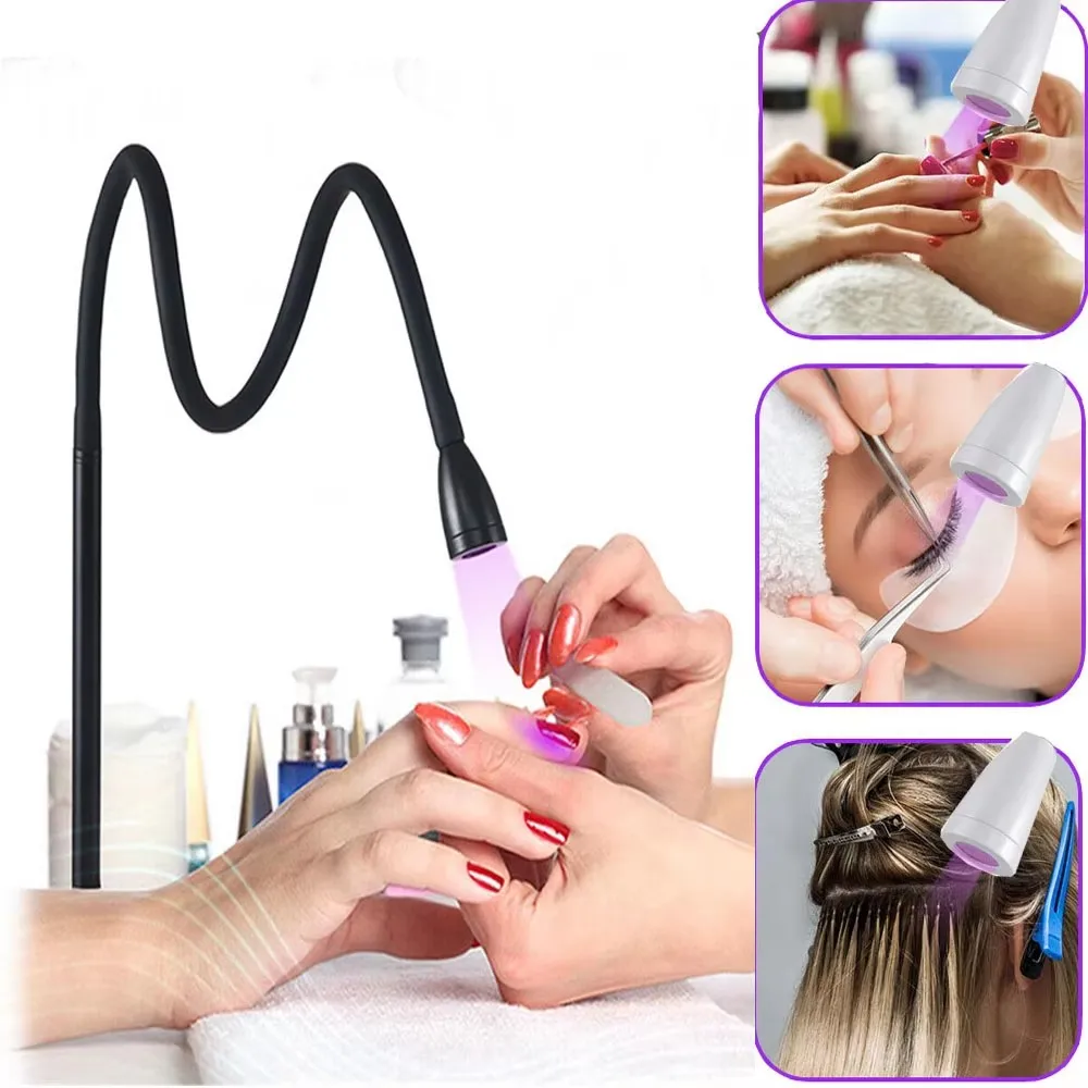 

10W Lash UV Curing Lamp with Foot Switch False Eyelash Extension Nail Dryer Grafting Glue Fast Curing Light 1/2 bottle glue