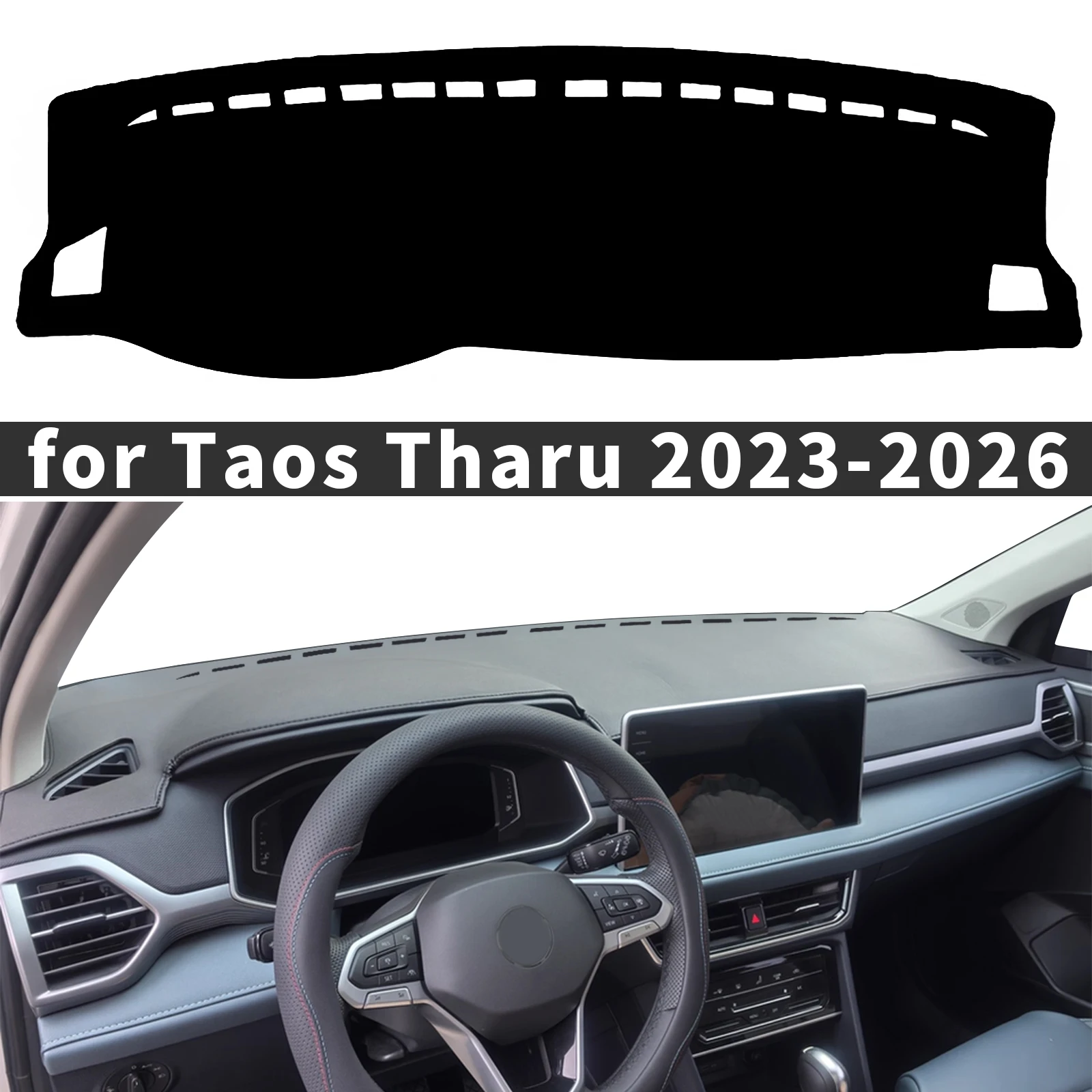 

for Volkswagen VW Taos Tharu 2023-2026 Vehicle Specific Fit Car Dashboard Cover Mat Custom Anti-Glare UV Protective Dashmat