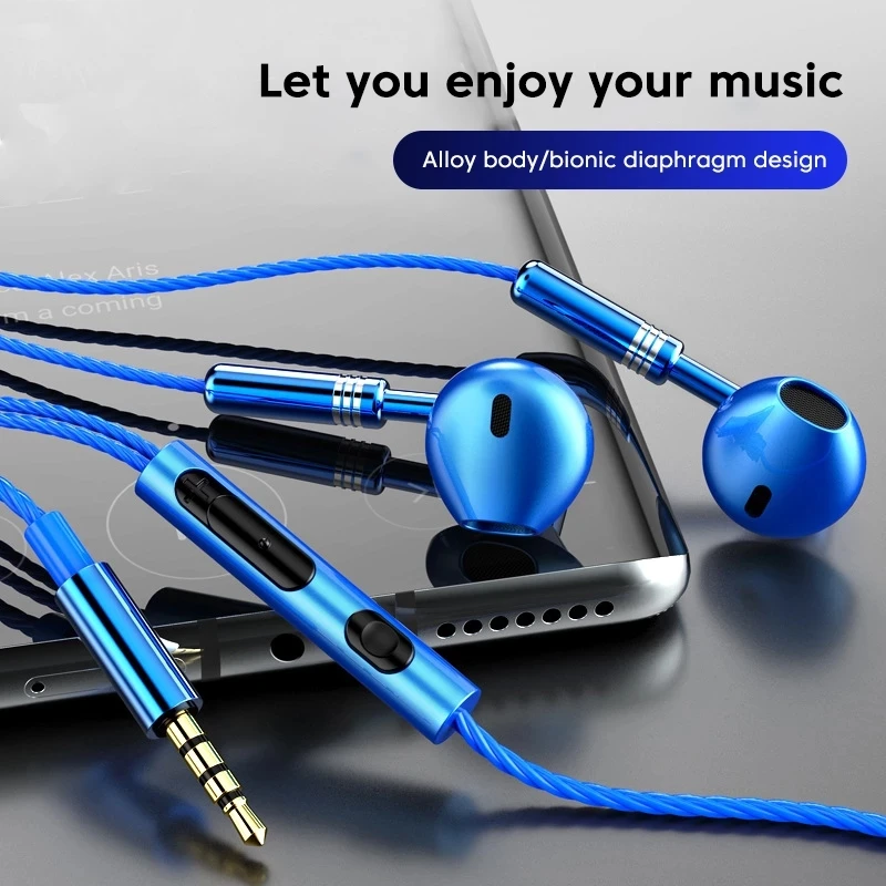 Headphon fone de ouvido estéreo 9d microfone intra-auricular com fio fones de ouvido baixo fio earphon fone de ouvido do telefone com microfone