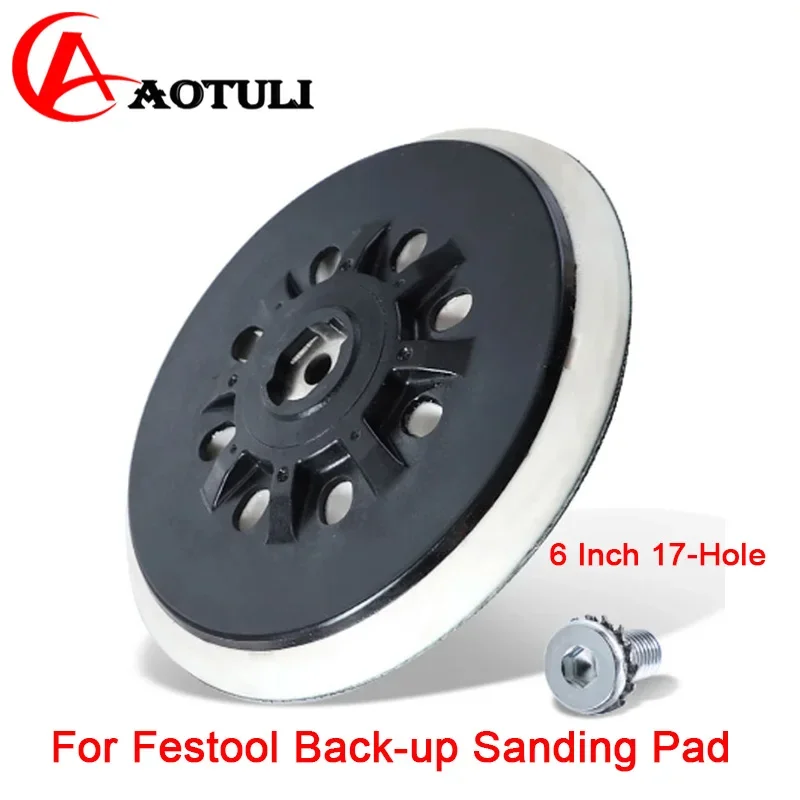 Back-up Sanding Pad For Festool 6 Inch 17-Hole Thread Hook Loop Disc Grinding Pads Abrasive Electric Sandpaper Machine