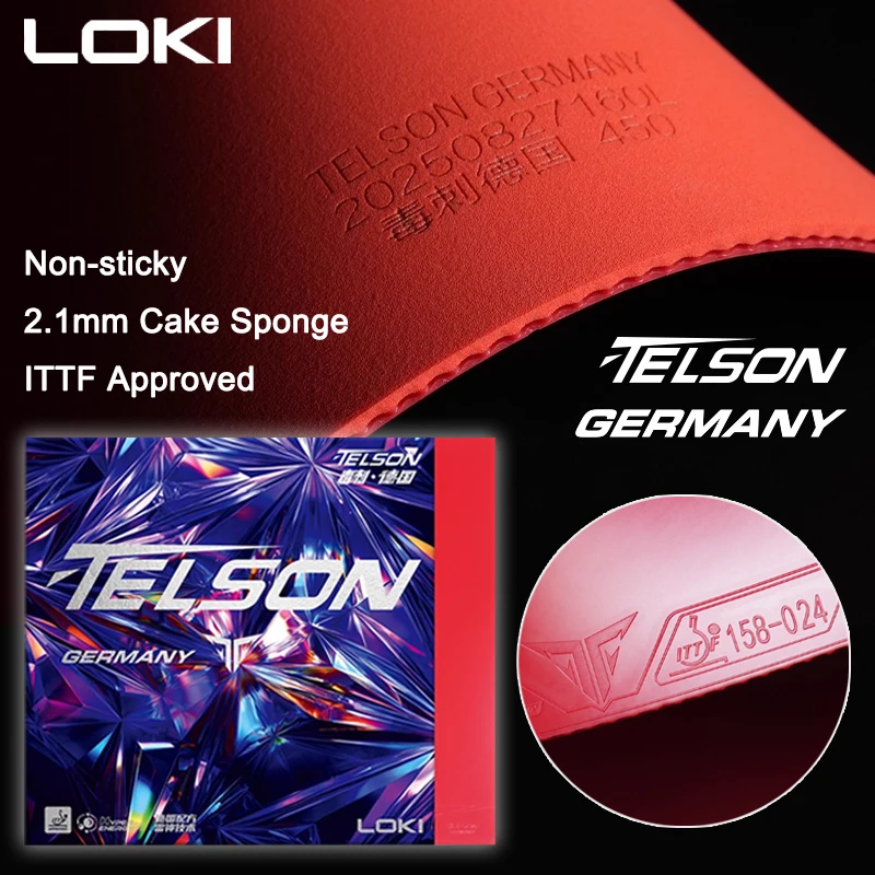 

LOKI TELSON НЕРМАНИЯ Нелипкая резиновая ракетка для настольного тенниса Backhand Fast Attack Pips-in Ракетка для настольного тенниса Rubber Arc Fast Attack ITTF
