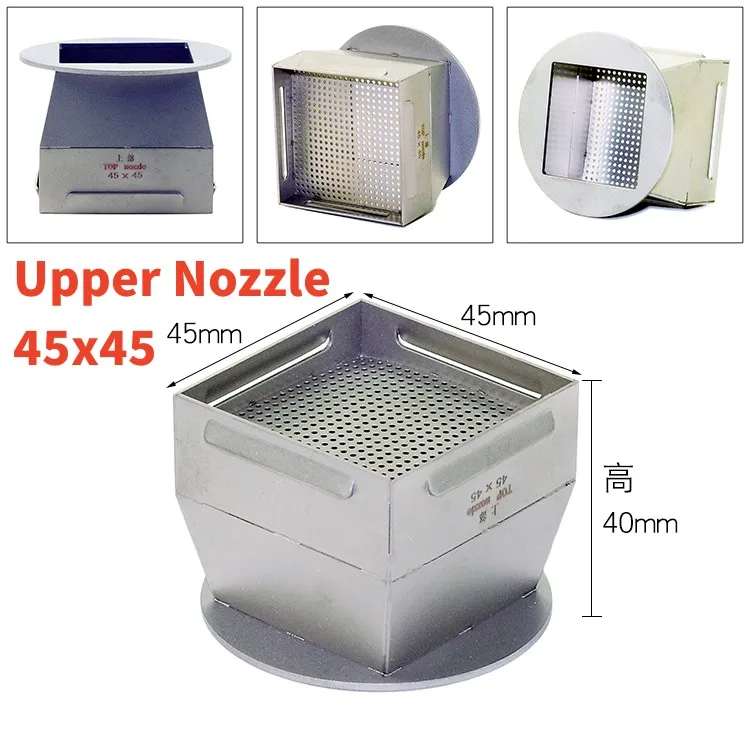 BGA Upper Part TOP Nozzle Hot Air Nozzle For Rework Station 15x15 18x18 20x20 25x25 28x28 31x31 35x35 41x41 45x45 55x55