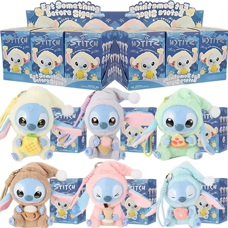 

Big eyes hot Stitch Bedtime Food Collection Blind Box plush vinyl toy Cute doll Mystery box bag pendant decorative gift