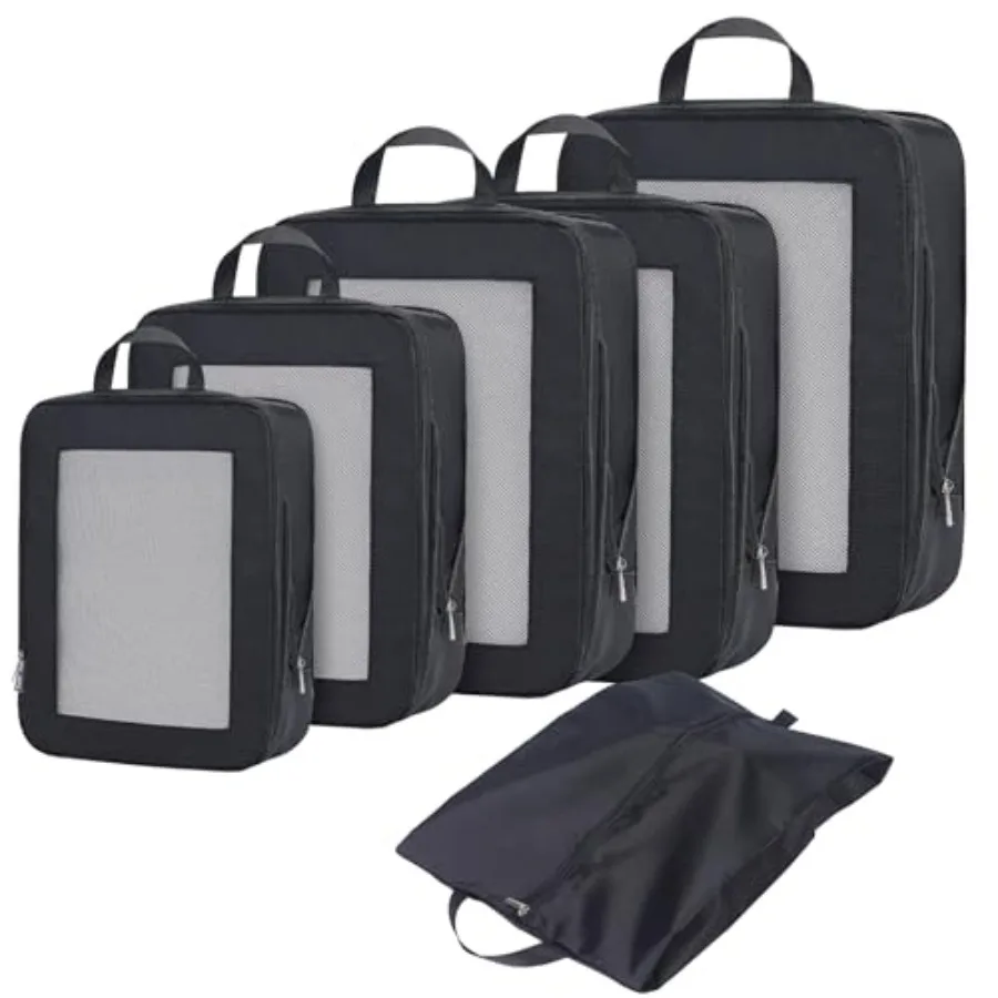 

Ультралегкие компрессионные упаковочные кубы для чемоданов, сжимаемые сетчатые органайзеры для путешествий, женские дорожные принадлежности