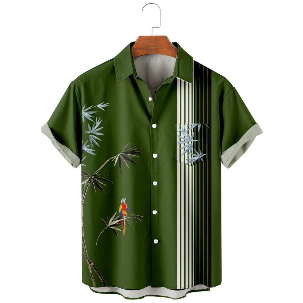 

Fashion Short Sleeve Shirt Casual Printing Hawaiian Beach Blouse Casual Shirts for Men