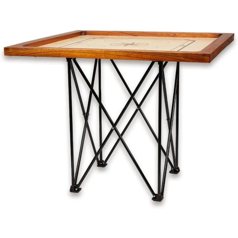 Plateau de jeu de taille officielle, comprenant des hommes de carrom, Striker et des bords en bois dur en poudre pour un meilleur rebond, fabriqué en Inde, 33x33 po