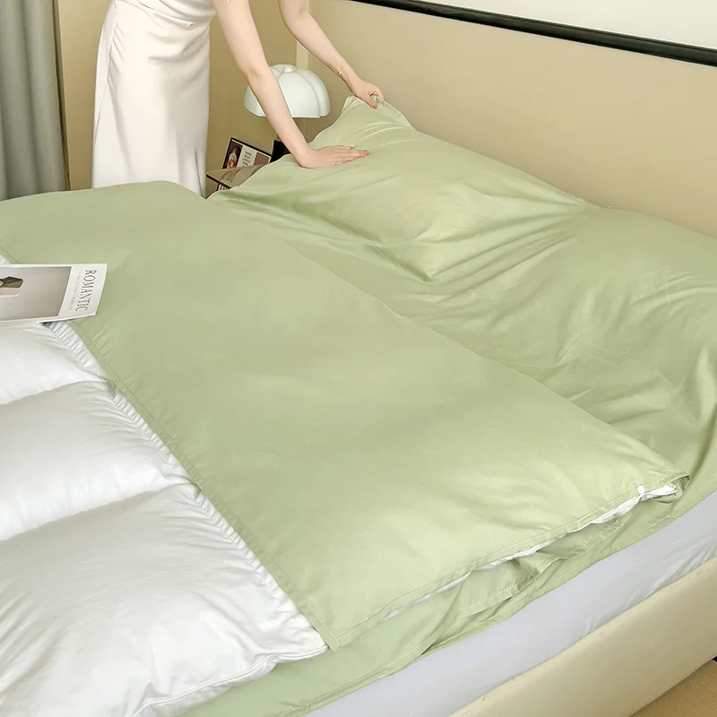 

Простыни для путешествий, кемпинга, отеля, портативное покрывало, мягкий комплект постельного белья 3 в 1, плоская простыня и наволочка