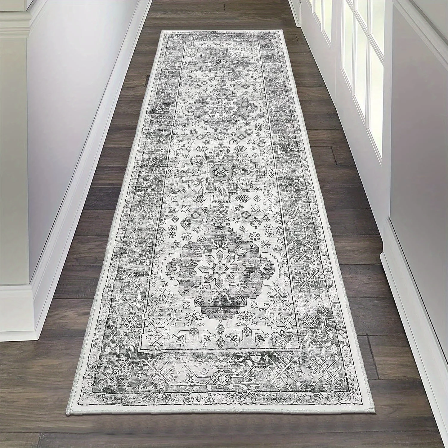

VIKAMA Bohemian Fresh Home Decoration Carpet, Non-Slip, Dirt-Resistant And Washable, For Corridor, Bedroom, Kitchen Running Rug