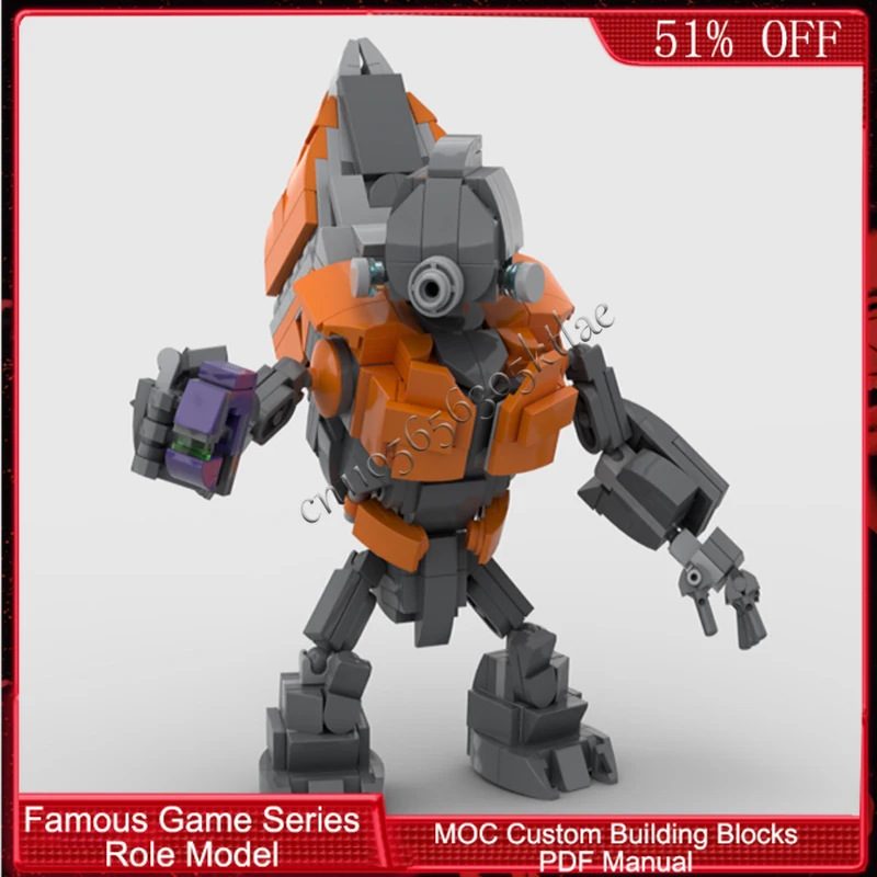 422 PCS Série de Personagens de Jogos Populares, Trooper de Batalha MOC, Blocos de Construção Modulares Personalizáveis, Design Simples, Brinquedo DIY para Presentes de Festival