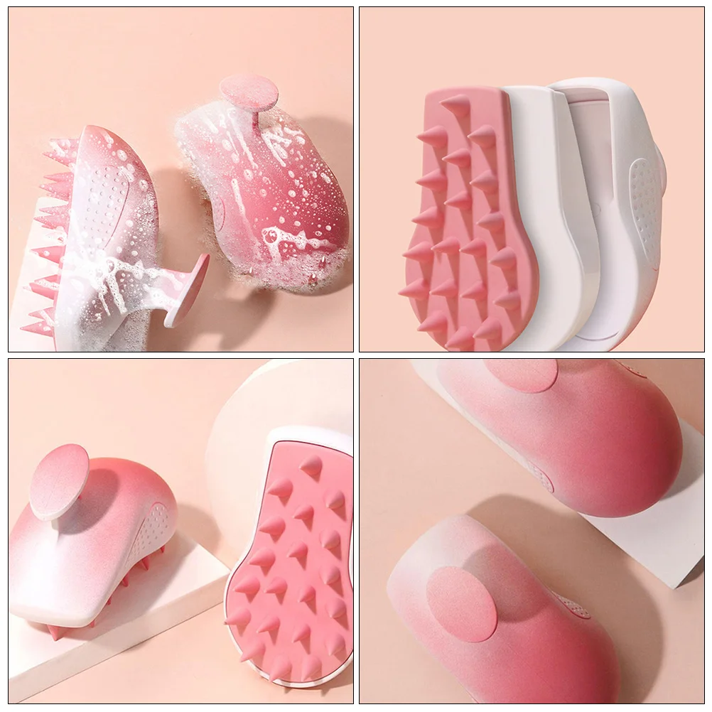 

Silicone Head Scrubber Massager Shampoo Exfoliator For Dandruff Small Scalp Scrubber Hair Care Tool Wet Dry Use Shower Brush For