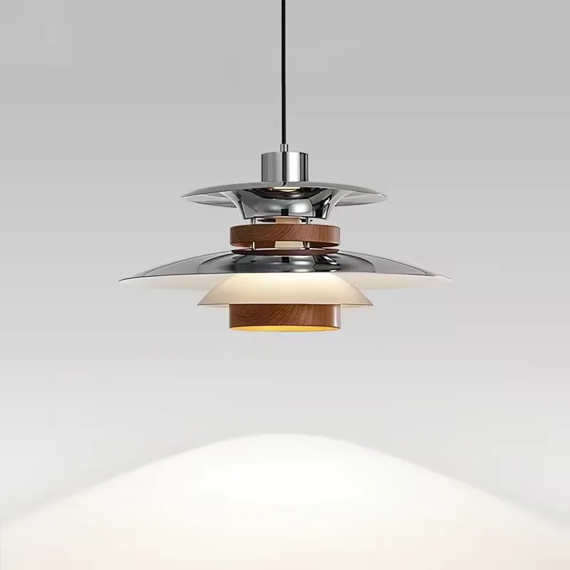 Bauhaus vintage restaurant chandelier, high end industrial style chandelier, minimalist Italian eye friendly disc bar lamp