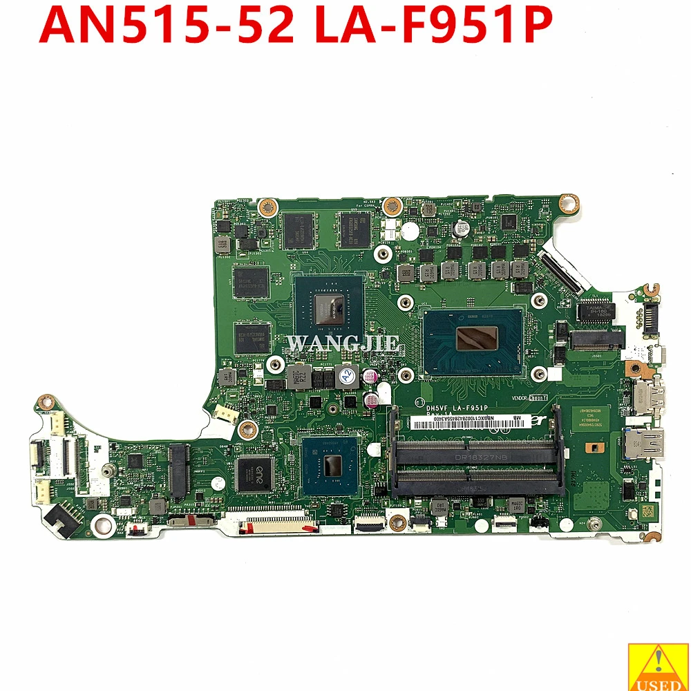 For Acer Nitro 5 AN515 AN515-52 Laptop Motherboard DH5VF LA-F951P I7-8750H I5-8300H GTX1050TI 4G NBGXC11002