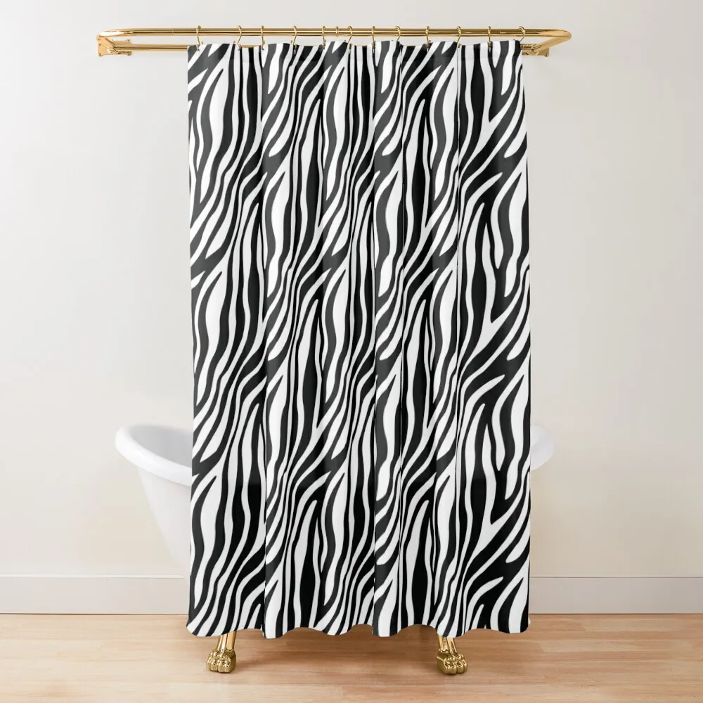 

Black and white zebra print pattern Shower Curtain Toilet Accessories Bathroom Bathroom Accessories In The Bathroom Curtain