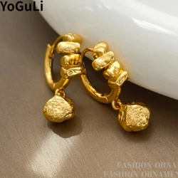 Trendy Jewelry Hot Sale High Quality Brass Gold Color Drop Earrings For Women Girl Party Gift Fine Accessories Dropshipping