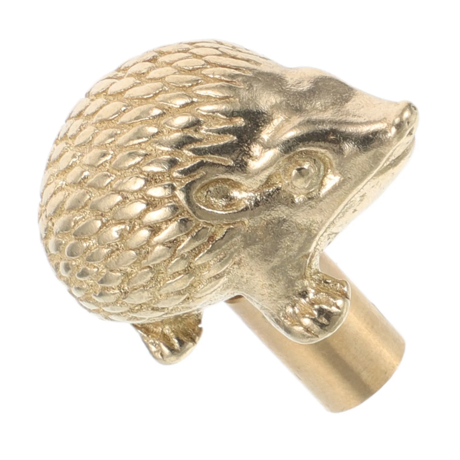 Unique Hedgehog Shape Brass Cabinet Handle Vintage European Decorative Drawer Pull for Kitchen Dresser Wardrobe Vanity Furniture
