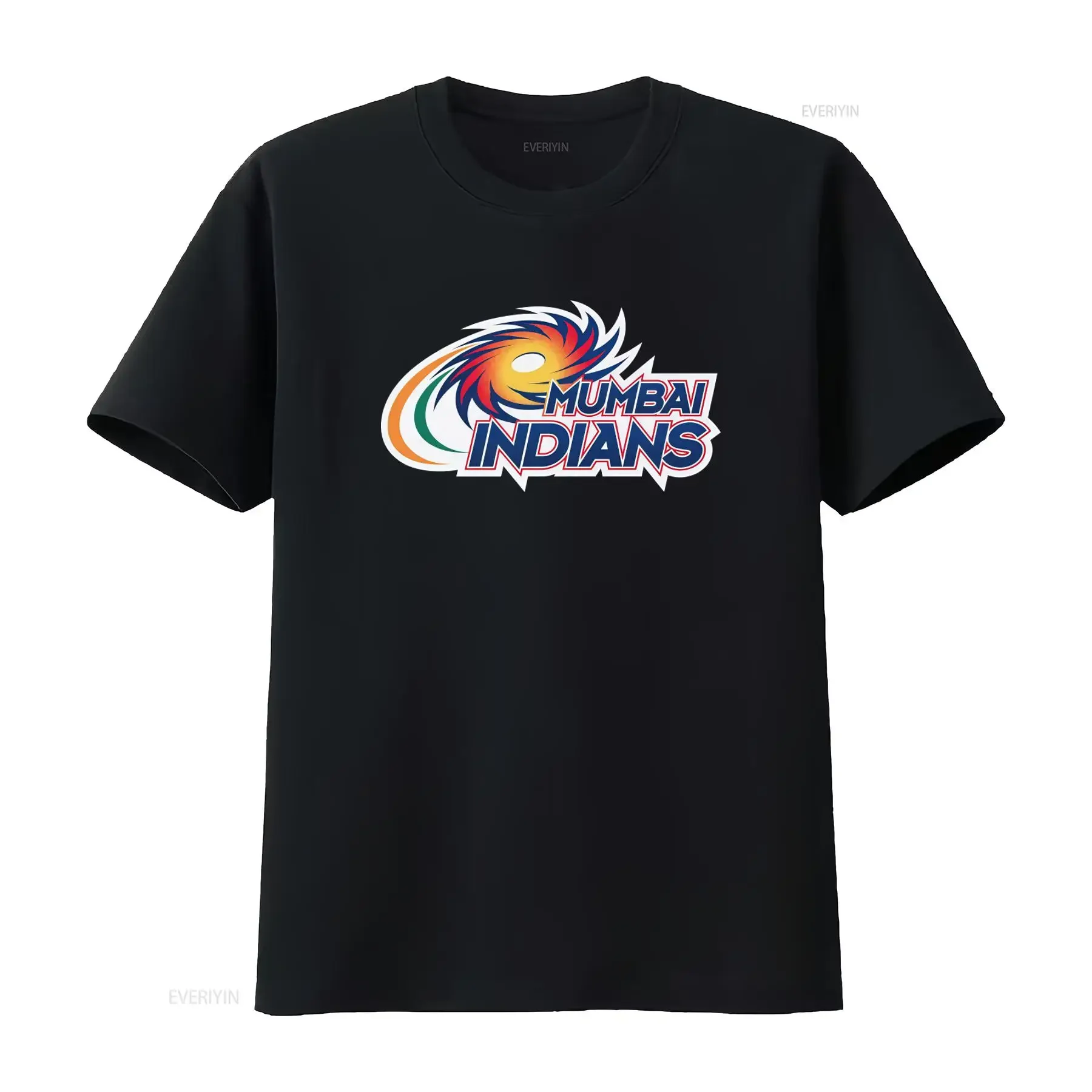 Mumbai Indians IPL Heavy Cotton T Shirt Cricket Team Logo Print vintage Washed designer clothes Breathable fashion Unisex Soft