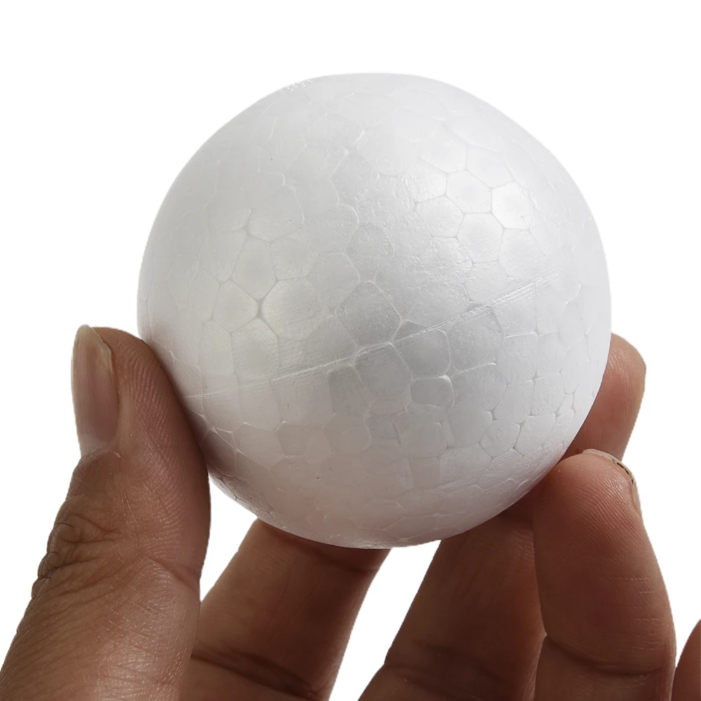 1Pcs Blank Round Solid Polystyrene Foam Ball For Wedding PartiesCraft 6cm/7cm/8cm/9cm/10cm/12cm Handmade DIY Production - Detail 1