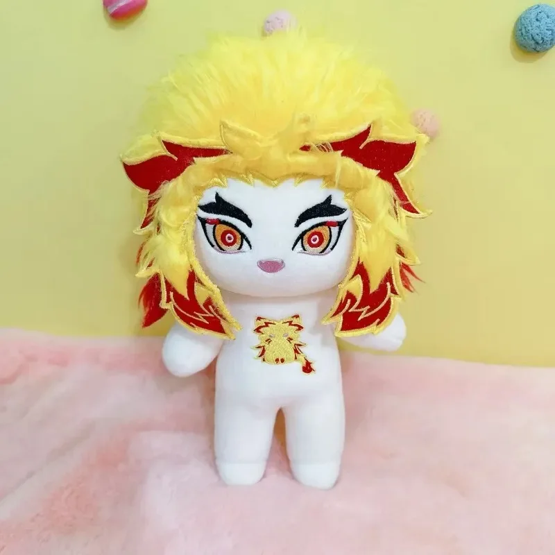 

20 см аниме Demon Slayer Rengoku Kyoujurou фигурки Kawaii косплей мягкая плюшевая кукла тело с ушным хвостом плюшевые игрушки подарки